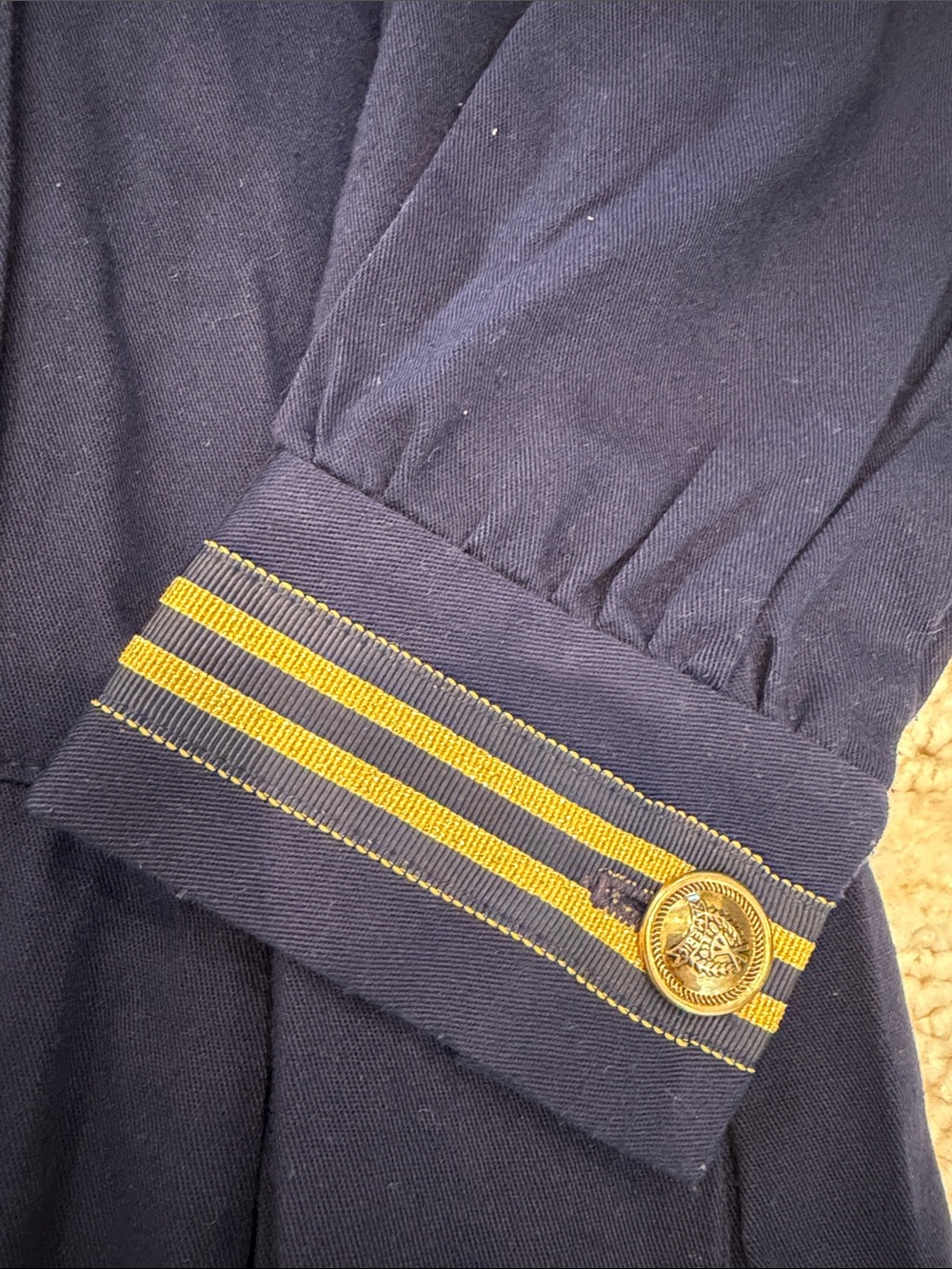 Vintage 80s Dress.20s Style Sailor Dress.Lanz Dress Navy Blue Sailor Dress Sz 8 - Picture 8 of 15